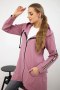 Bluza z suwakiem z tyłu ciemno różowa  