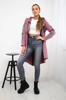 Bluza z suwakiem z tyłu ciemno różowa  