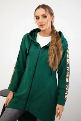 Bluza z suwakiem z tyłu zielona  