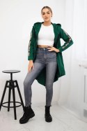 Bluza z suwakiem z tyłu zielona  