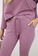 Komplet z bluzką oversize ciemny różowy  