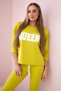 Komplet z nadrukiem Queen kiwi  