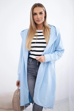 Bluza Narzutka z nadrukiem oversize błękitna  