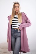 Bluza Narzutka z nadrukiem oversize ciemno różowy  