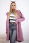 Bluza Narzutka z nadrukiem oversize ciemno różowy  