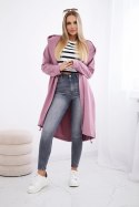 Bluza Narzutka z nadrukiem oversize ciemno różowy  
