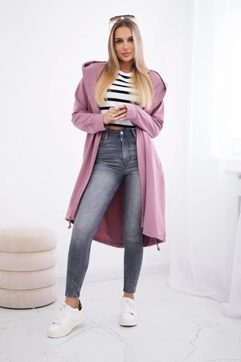 Bluza Narzutka z nadrukiem oversize ciemno różowy Bluza Narzutka z nadrukiem oversize ciemno różowy
