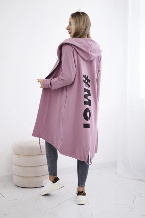 Bluza Narzutka z nadrukiem oversize ciemno różowy Bluza Narzutka z nadrukiem oversize ciemno różowy