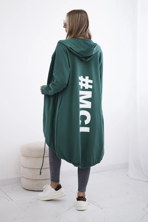 Bluza Narzutka z nadrukiem oversize zielona Bluza Narzutka z nadrukiem oversize zielona