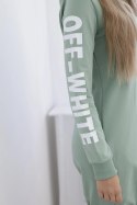 Sukienka Off White ciemny miętowy  