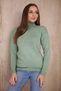 Sweter z półgolfem ciemno miętowy  