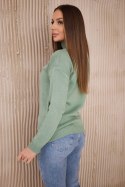 Sweter z półgolfem ciemno miętowy  
