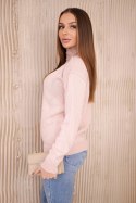 Sweter z półgolfem ciemny pudrowy róż  