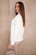 Sweter z półgolfem ecru  