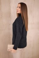 Sweter z półgolfem grafitowy  