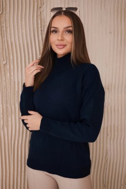 Sweter z półgolfem granatowy  