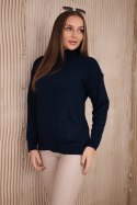 Sweter z półgolfem granatowy  