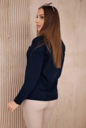 Sweter z półgolfem granatowy  