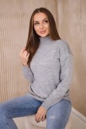Sweter z półgolfem szary  