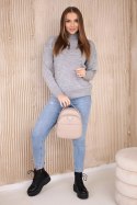 Sweter z półgolfem szary  