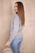Sweter z półgolfem szary  