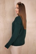 Sweter z półgolfem zielony  