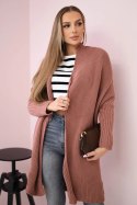 Sweter z rękawami typu nietoperz ciemny różowy  