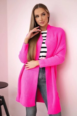 Sweter z rękawami typu nietoperz różowy neon  