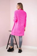 Sweter z rękawami typu nietoperz różowy neon  