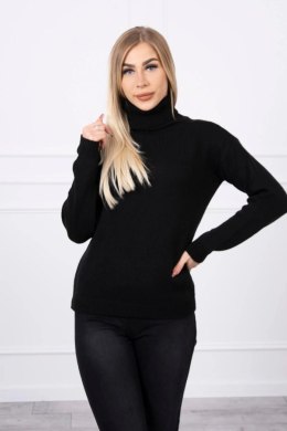 Sweter z wywijanym golfem czarny  