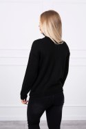 Sweter z wywijanym golfem czarny  