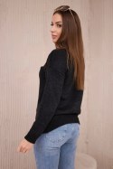 Sweter z wywijanym golfem grafitowy  
