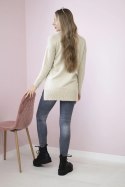 Sweter ze stójką beżowy  