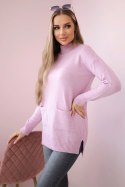 Sweter ze stójką fioletowy  