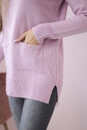 Sweter ze stójką fioletowy  