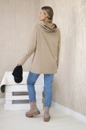 Tunika z suwakiem na kapturze Oversize camelowa  