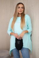 Bluza z nadrukiem roweru miętowa  