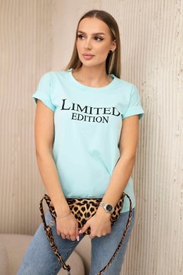 Bluzka Limited edition miętowy+czarny  