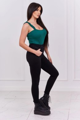 Bluzka body na ramiączkach zielona  
