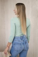 Bluzka body z nadrukiem pistoletów ciemno miętowa  