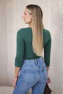 Bluzka body z nadrukiem pistoletów zielona  