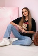 Bluzka z nadrukiem Magic czarna  