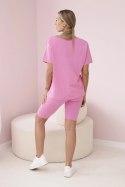 Komplet top+legginsy jasno różowy  