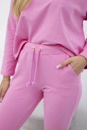 Komplet z bluzką oversize jasno różowa  