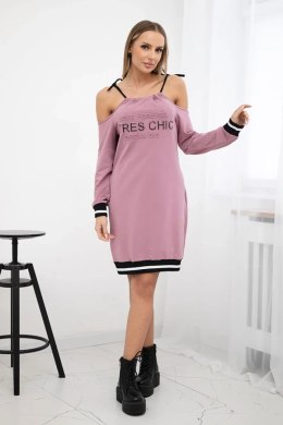 Sukienka Tres Chic ciemno różowa  