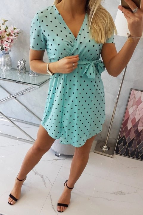 Sukienka w kropki miętowa Sukienka w kropki miętowa