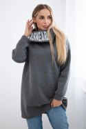 Bluza ocieplana z kapturem grafitowa  