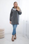 Bluza ocieplana z kapturem grafitowa  