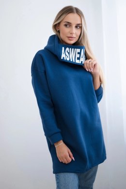 Bluza ocieplana z kapturem jeansowy  