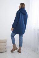 Bluza ocieplana z kapturem jeansowy  